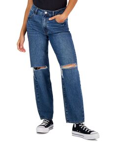 Рваные джинсы dad с высокой посадкой для юниоров Dollhouse, мульти