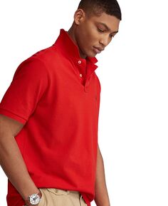 Мужская футболка-поло классического кроя из сетчатой ​​ткани Polo Ralph Lauren, красный