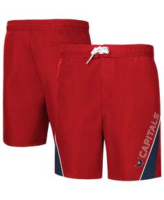 Мужские красные шорты для плавания washington capitals sunrise volley G-III Sports by Carl Banks, красный