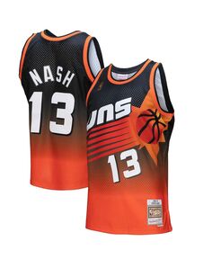 Мужская футболка steve nash orange, black phoenix suns 1996/97 hardwood classics fadeaway swingman player Mitchell &amp; Ness, мульти