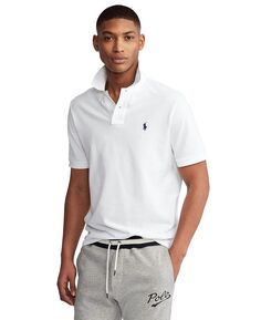Мужская футболка-поло классического кроя из сетчатой ​​ткани Polo Ralph Lauren, белый