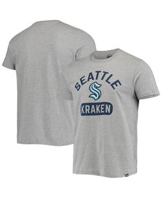 Мужская футболка &apos;47 heathered grey seattle kraken arch pill super rival &apos;47 Brand, мульти