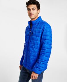 Мужская стеганая куртка-пуховик, созданная для macy&apos;s Club Room, синий