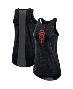 Женская черная майка san francisco giants с логотипом fade high neck performance Nike, черный