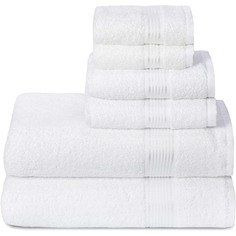 Набор полотенец Elvana Home Ultra Soft, 6 предметов, белый