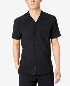 Мужская спортивная рубашка с коротким рукавом resort camp Kenneth Cole, черный