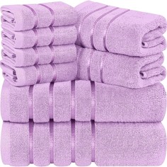 Набор полотенец Utopia Towels Luxury, 8 предметов, светло-фиолетовый