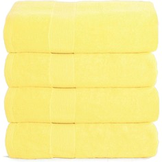 Набор банных полотенец Elvana Home Ring Spun Cotton, 4 предмета, желтый
