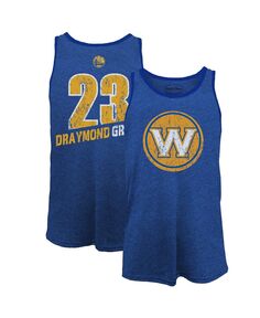 Мужская майка draymond green royal golden state warriors name and number tri-blend Majestic