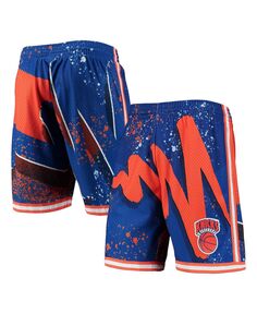 Мужские синие шорты new york knicks hardwood classics 1991 hyper hoops swingman Mitchell &amp; Ness, синий