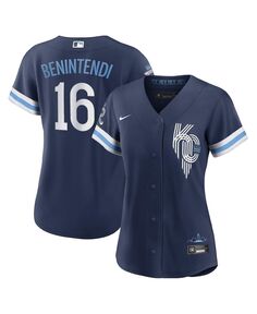 Женская футболка andrew benintendi navy kansas city royals 2022 city connect replica player jersey Nike, синий