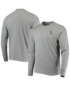 Мужская футболка &apos;47 heathered grey chicago white sox team с длинным рукавом &apos;47 Brand, мульти
