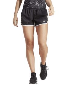 Женские беговые шорты marathon 20 с эластичной резинкой на талии adidas, черный