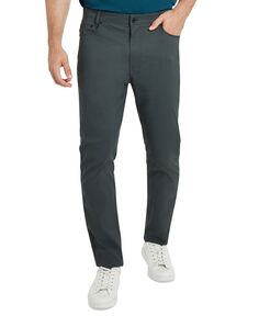 Мужские облегающие брюки tech с 5 карманами Kenneth Cole, серый