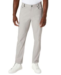 Мужские облегающие брюки tech с 5 карманами Kenneth Cole, светло-серый