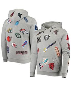 Мужская толстовка с капюшоном серого цвета nfl pro league pullover Pro Standard, мульти