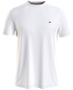 Мужская эластичная футболка узкого кроя с круглым вырезом Tommy Hilfiger, белый