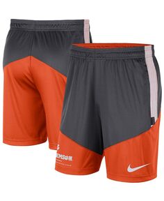 Мужские трикотажные шорты clemson tigers team performance антрацитово-оранжевого цвета Nike, мульти