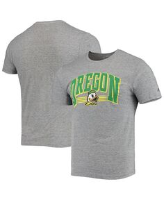 Мужская футболка из переработанного джерси с меланжевым принтом oregon ducks upperclassman reclaim League Collegiate Wear, мульти