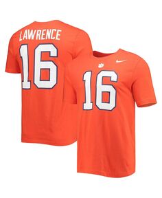 Мужская футболка trevor lawrence orange clemson tigers alumni с именем и номером команды Nike