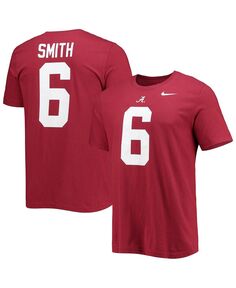 Мужская футболка devonta smith crimson alabama crimson tide alumni с именем и номером команды Nike