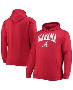 Мужская толстовка с капюшоном crimson alabama crimson tide big and tall arch over logo powerblend pullover Champion