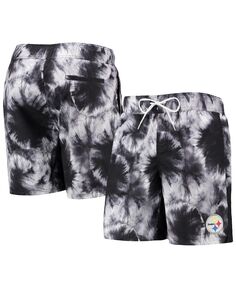 Мужские черные шорты для плавания pittsburgh steelers splash volley G-III Sports by Carl Banks, черный
