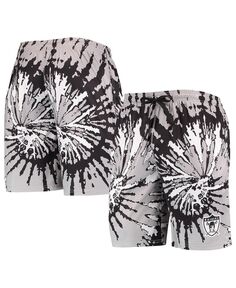 Мужские серебристые шорты для отдыха в стиле ретро las vegas raiders из статической сетки FOCO, серебряный