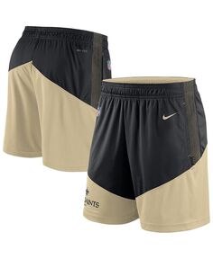 Мужские черно-золотые спортивные шорты new orleans saints primary lockup Nike, мульти