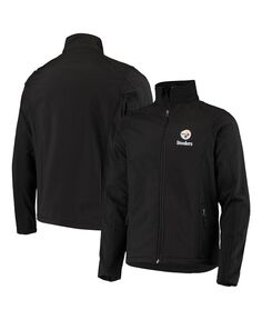 Мужская черная куртка pittsburgh steelers sonoma softshell с молнией во всю длину Dunbrooke, черный