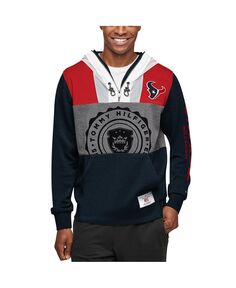 Мужская темно-синяя и темно-серая толстовка с капюшоном houston texans pinnacle pullover Tommy Hilfiger, мульти