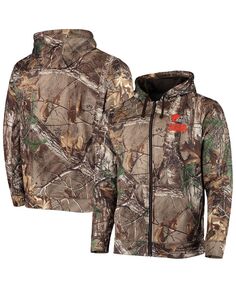 Мужская толстовка с капюшоном realtree camo cleveland browns trophy tech fleece с молнией во всю длину Dunbrooke, мульти