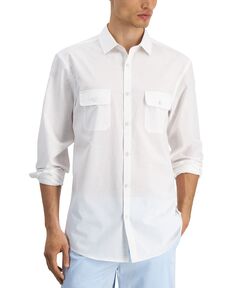 Мужская однотонная рубашка стандартного кроя, созданная для macy&apos;s Alfani, белый