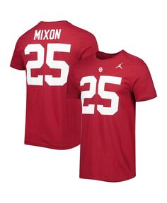 Мужская брендовая футболка joe mixon crimson oklahoma sooners alumni с именем и номером команды Jordan