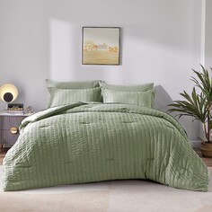 Комплект двуспального постельного белья CozyLux Queen Comforter, 7 предметов, зеленый