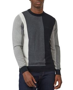 Мужской вязаный свитер с круглым вырезом и длинными рукавами в вертикальную полоску Ben Sherman, черный