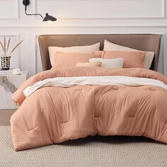 Комплект двуспального постельного белья Bedsure Queen, 3 предмета, оранжевый