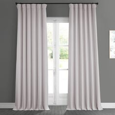 Шторы HPD Half Price Drapes Faux Linen Room Darkening Curtains, 127x274 см, светло-бежевый