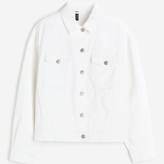 Джинсовая куртка H&amp;M, белый H&M