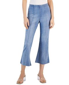 Женские расклешенные укороченные джинсы без застежек, созданные для macy&apos;s INC International Concepts, мульти