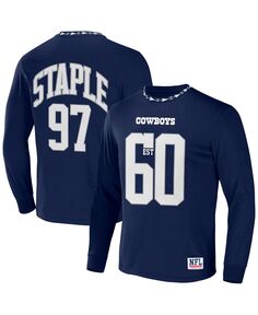 Мужская футболка nfl x staple navy dallas cowboys core с длинным рукавом в стиле джерси NFL Properties, синий
