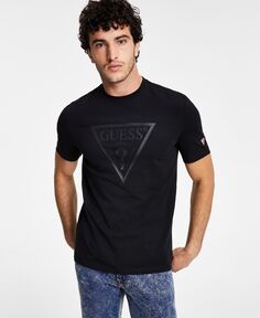 Мужская футболка с логотипом в тон GUESS, черный
