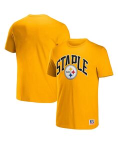 Мужская футболка с короткими рукавами nfl x staple yellow pittsburgh steelers lockup logo NFL Properties
