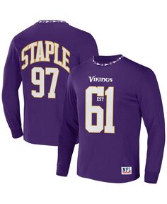 Мужская футболка nfl x staple purple minnesota vikings core с длинным рукавом в стиле джерси NFL Properties, фиолетовый