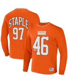 Мужская футболка nfl x staple orange cleveland browns core с длинным рукавом в стиле джерси NFL Properties