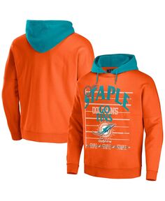 Мужская толстовка nfl x staple orange miami dolphins oversized gridiron vintage-like wash pullover hoodie NFL Properties