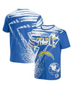 Мужская футболка с коротким рукавом nfl x staple blue los angeles chargers team slogan с принтом по всей поверхности NFL Properties, синий