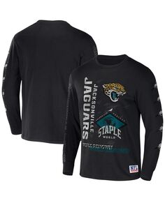 Мужская футболка с длинным рукавом nfl x staple black jacksonville jaguars с мировым именем NFL Properties, черный