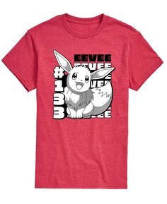 Мужская футболка с рисунком pokemon eevee AIRWAVES, красный