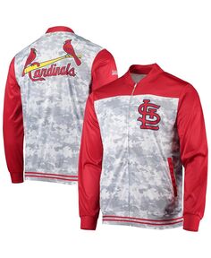 Мужская красная куртка st. louis cardinals с камуфляжным принтом и молнией во всю длину Stitches, красный